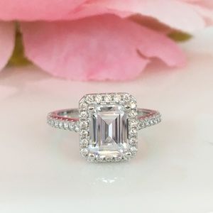 3 CT Gold Plated Engagement Wedding Ring